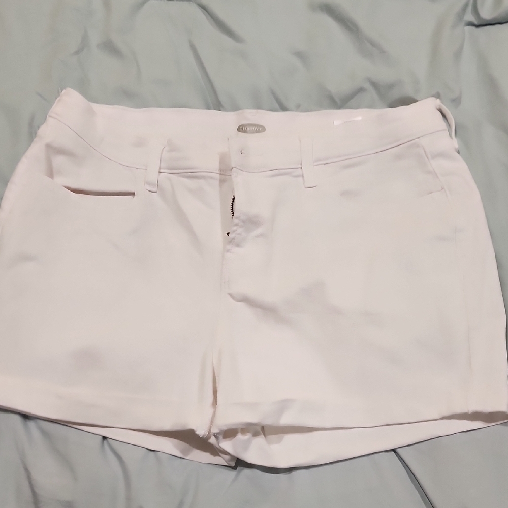 Old Navy White High Waist Shorts Casual Comfort